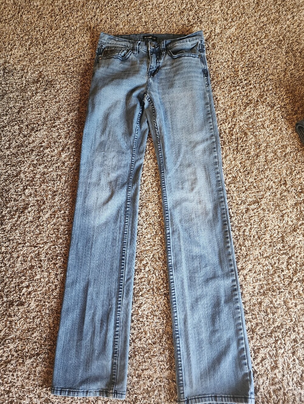 Rank 45 Men's Light Blue Straight-Leg Jeans